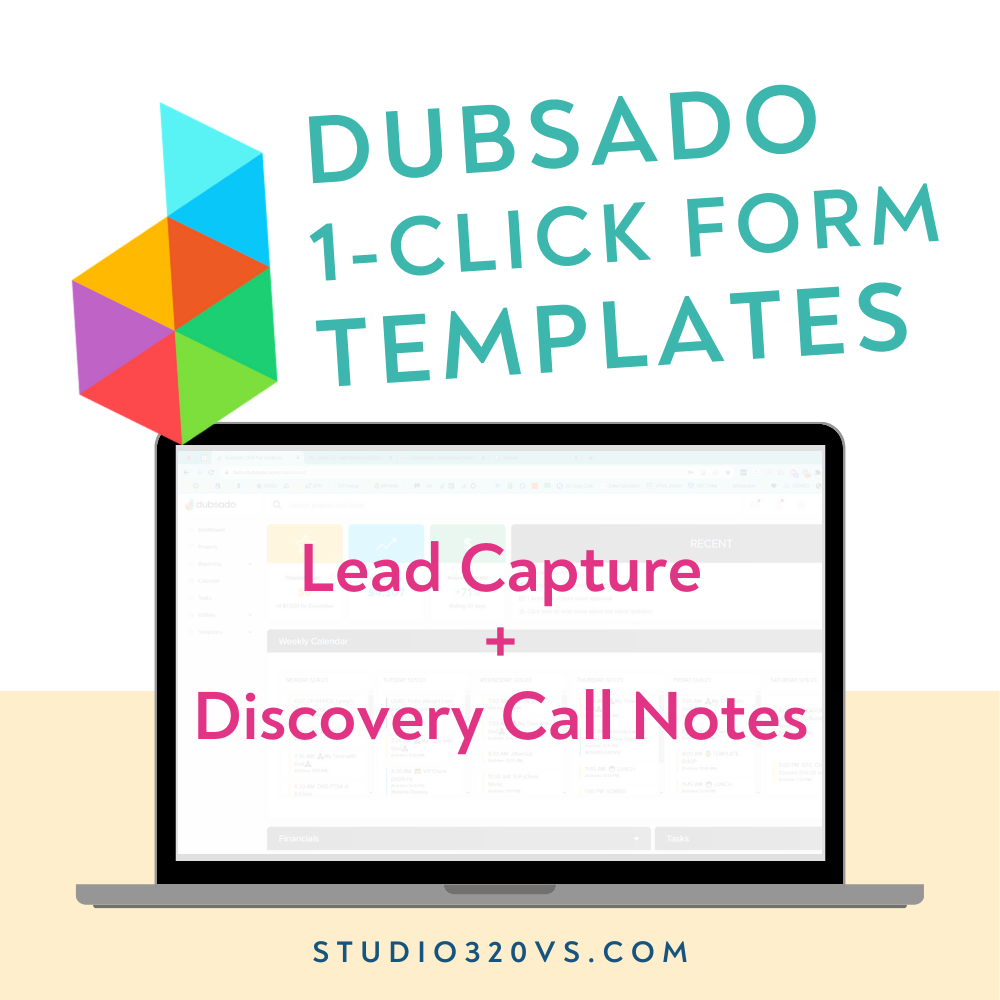 Dubsado Form Templates | Lead Capture + Discovery Call Notes